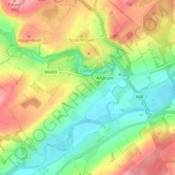 Carte topographique Furlongs, altitude, relief