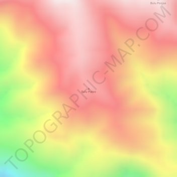 Carte topographique Bulu Puroo, altitude, relief