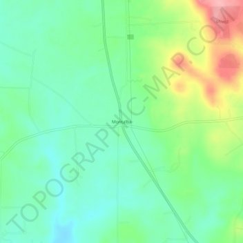 Carte topographique Montalba, altitude, relief