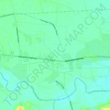 Carte topographique Batal, altitude, relief