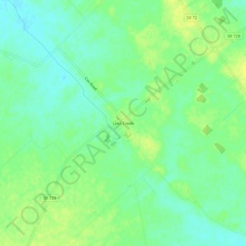 Carte topographique Lees Creek, altitude, relief