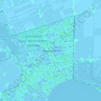 Carte topographique Dwarsgracht, altitude, relief