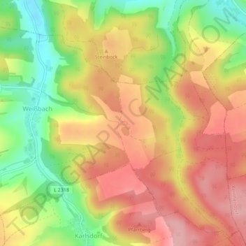 Carte topographique Rothvorwerk, altitude, relief