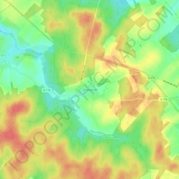 Carte topographique Echevanne, altitude, relief