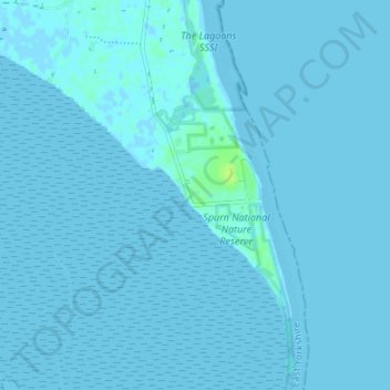 Carte topographique Kilnsea, altitude, relief