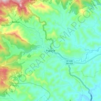 Carte topographique Piquete, altitude, relief