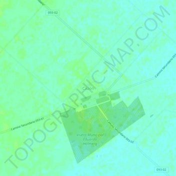 Carte topographique Cazón, altitude, relief