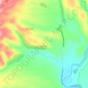 Carte topographique Lothian, altitude, relief