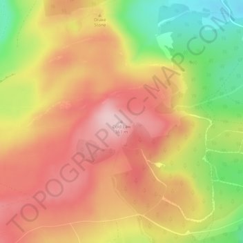 Carte topographique Cold Law, altitude, relief