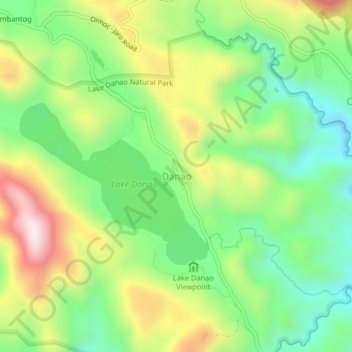 Carte topographique Danao, altitude, relief