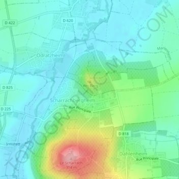 Carte topographique Altgasse, altitude, relief