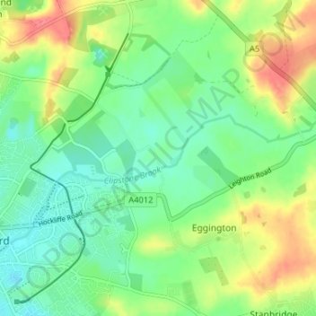 Carte topographique Clipstone, altitude, relief