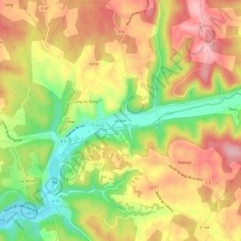 Carte topographique La Sole, altitude, relief