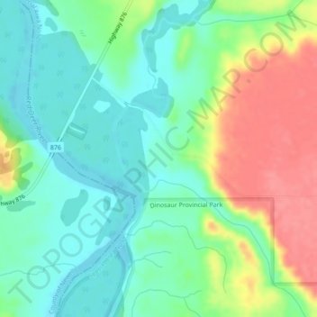 Carte topographique Steveville, altitude, relief