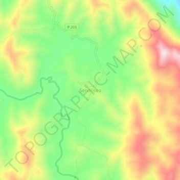 Carte topographique Sendrisoa, altitude, relief
