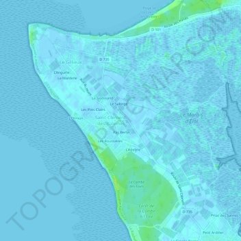 Carte topographique Le Chabot, altitude, relief