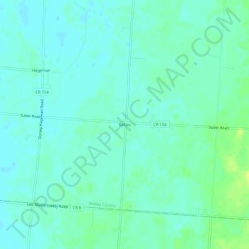 Carte topographique Ballou, altitude, relief