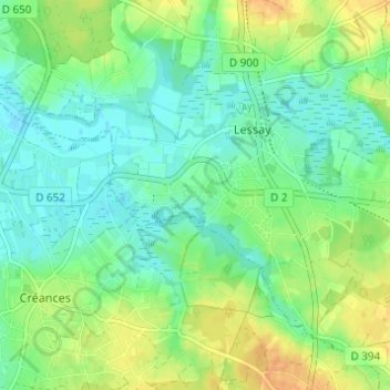 Carte topographique La Gaslonde, altitude, relief