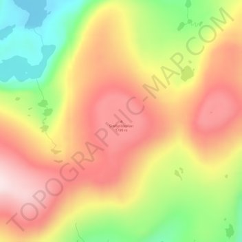 Carte topographique Snøfjellskollan, altitude, relief