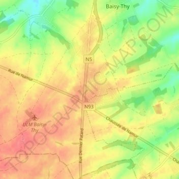 Carte topographique Domaine 1815, altitude, relief