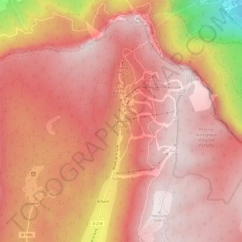 Carte topographique La Sure, altitude, relief