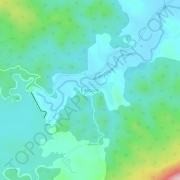 Carte topographique Patgaon, altitude, relief
