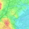 Carte topographique Birch Hills, altitude, relief