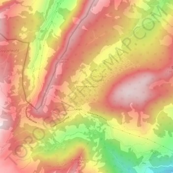 Carte topographique Schwendi Kaltbad, altitude, relief