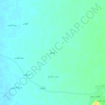 Carte topographique Al Azraq, altitude, relief