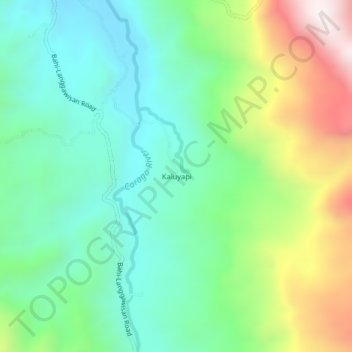 Carte topographique Kaluyapi, altitude, relief