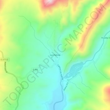Carte topographique Las Palmas, altitude, relief
