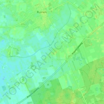 Carte topographique Hees, altitude, relief