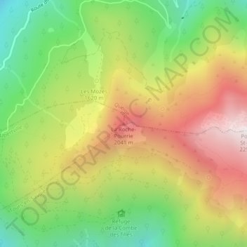 Carte topographique Queige, altitude, relief