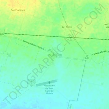 Carte topographique Mallorquín, altitude, relief