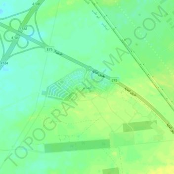 Carte topographique Al Ghadeer, altitude, relief