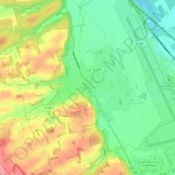 Carte topographique Blotzheim, altitude, relief