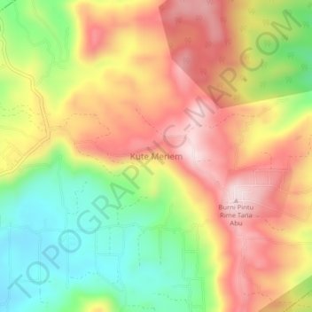 Carte topographique Kute Meriem, altitude, relief