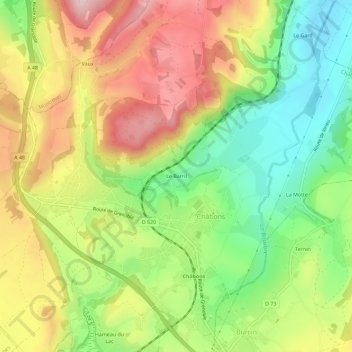 Carte topographique Le Barril, altitude, relief