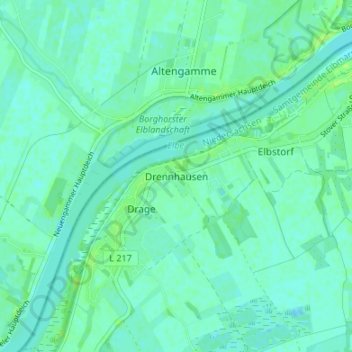 Carte topographique Drennhausen, altitude, relief