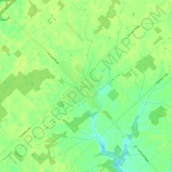 Carte topographique Rodney, altitude, relief