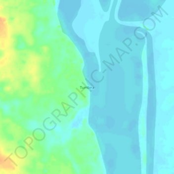 Carte topographique Tumbira, altitude, relief