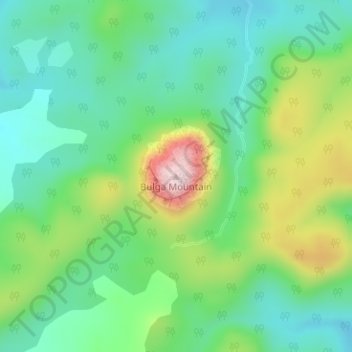 Carte topographique Bulga Mountain, altitude, relief