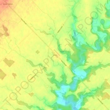 Carte topographique Iona, altitude, relief