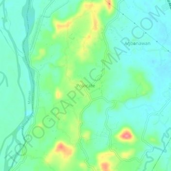 Carte topographique Polocate, altitude, relief