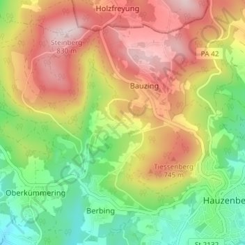 Carte topographique Kaltrum, altitude, relief