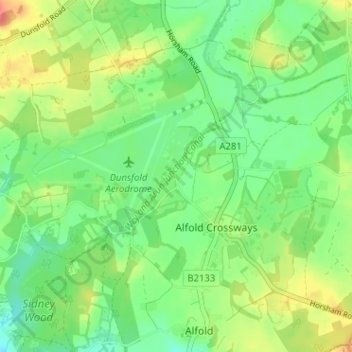 Carte topographique Lakers Green, altitude, relief