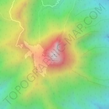 Carte topographique Nevado de Colima, altitude, relief