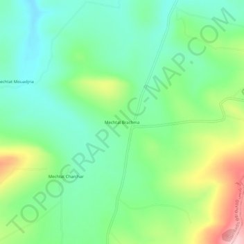 Carte topographique Mechtat Brachma, altitude, relief
