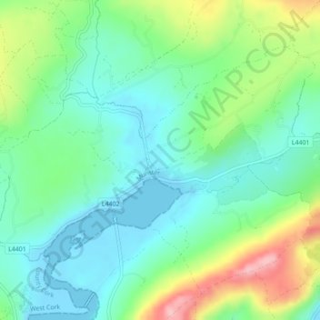 Carte topographique Ballyvoye, altitude, relief