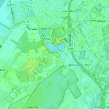 Carte topographique Witten, altitude, relief